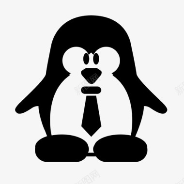 冰正式企鹅领带西装图标图标
