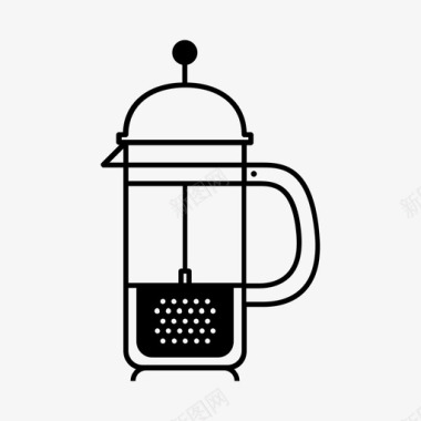 法式鹅肝法式印刷机电器冲泡图标图标