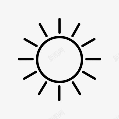 气候变暖太阳温暖夏天图标图标