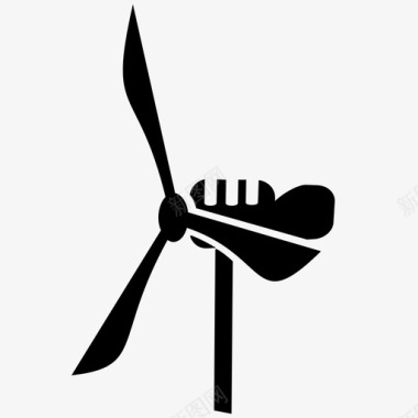 能源图标风力发电能源可持续能源图标图标