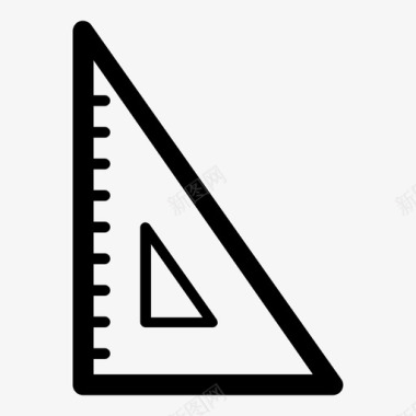 直角直尺三角形学校图标图标