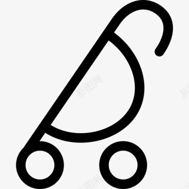 婴儿推车圆形侧视图婴儿推车运输婴儿包1图标图标