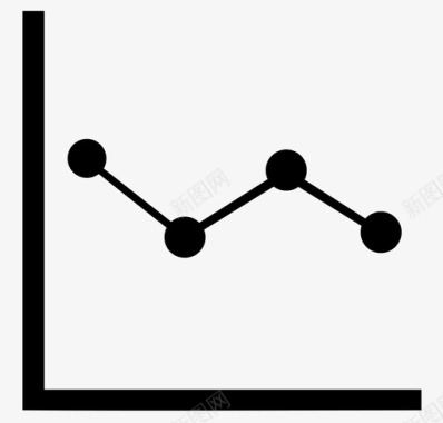 电脑图信息折线图图表指标图标图标