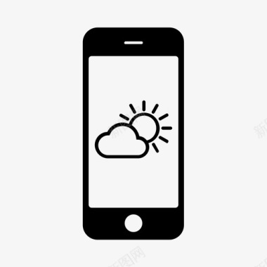 iPhone模板手机天气智能手机科技图标图标