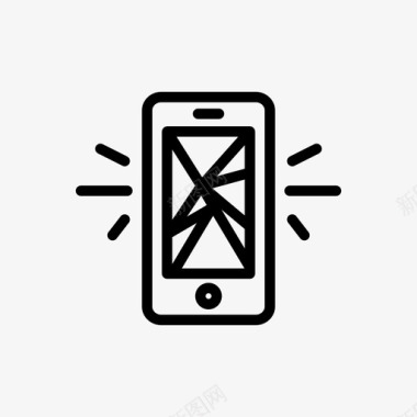 破裂背景坏电话智能手机iphone图标图标