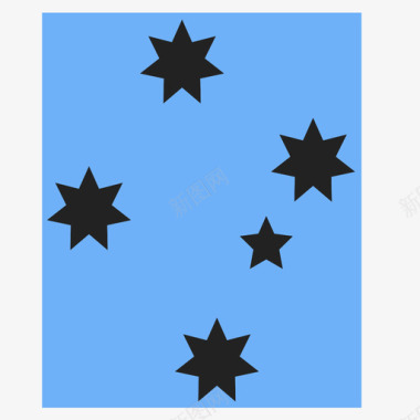 星星澳大利亚星座图标图标