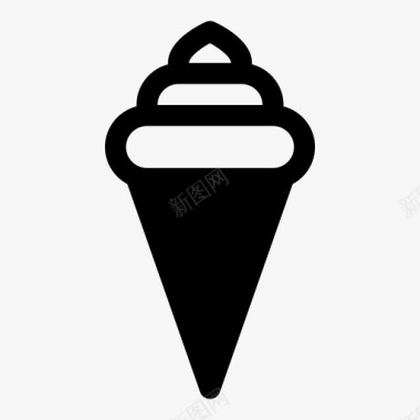 冰淇淋筒威化饼口味图标图标