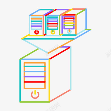 服务器数据中心服务器虚拟化数据中心桌面图标图标