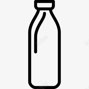 新生儿玻璃奶瓶牛奶瓶容器牛图标图标