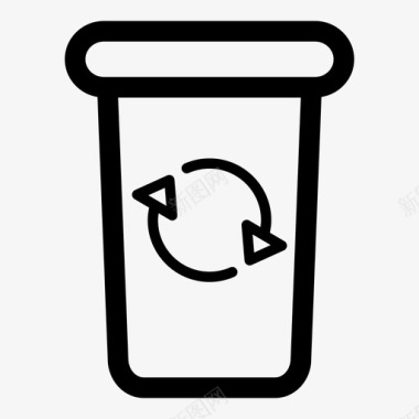 绿色回收站垃圾可持续性图标图标