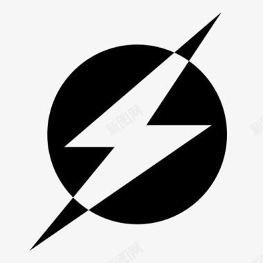 闪电雷电超级英雄图标图标