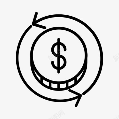 收据退款业务现金图标图标