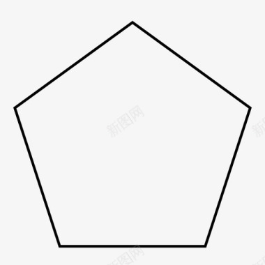 多边形组成五边形几何学多边形图标图标