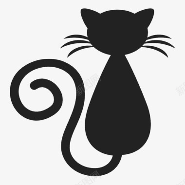 简约卡通猫宠物小猫图标图标