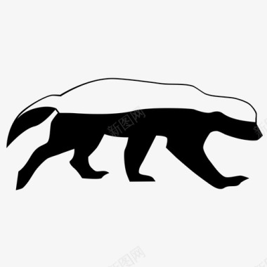 卡通蜜獾蜜獾动物哺乳动物图标图标