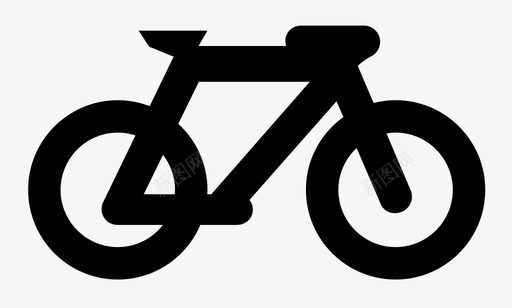 通勤自行车绿色骑自行车图标图标