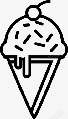 冰淇淋筒香草糖果图标图标