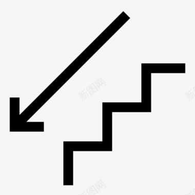一层一层的楼梯楼下指引标记图标图标
