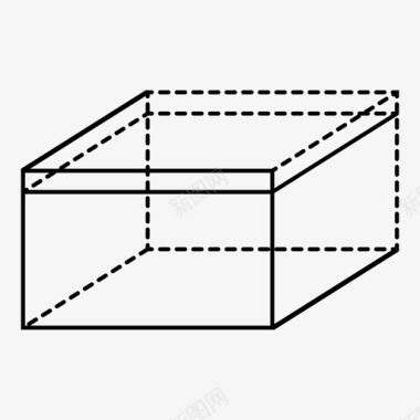 矩形海报存储盒立方体对象图标图标