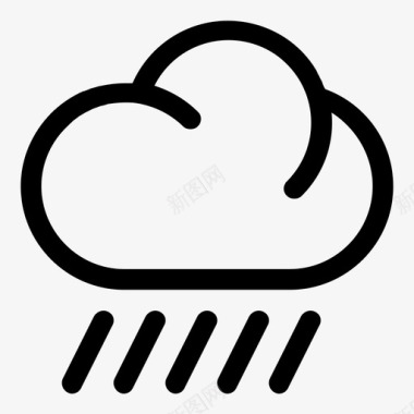 免抠素材雨天气预报下雨天气图标图标