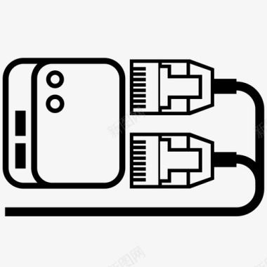 网线以太网路由器插件图标图标