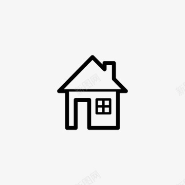 简约立体房子房子迷你极简图标图标