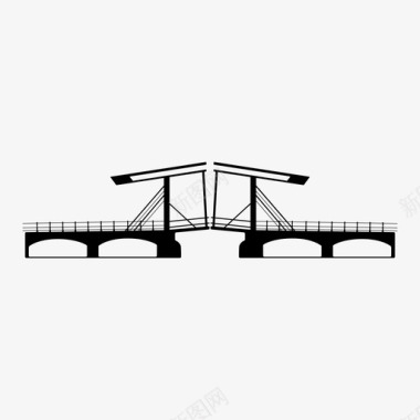 瘦桥阿姆斯特丹河流图标图标