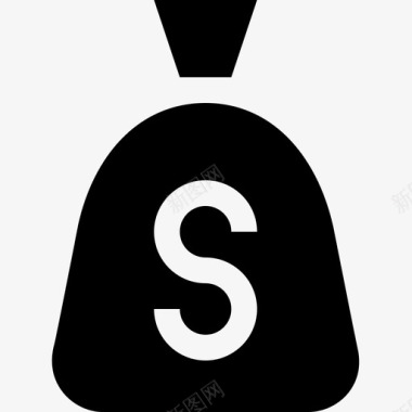 财富比重钱袋富人财富图标图标