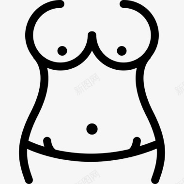 女性服装女性上身人身体部位的躯干轮廓图标图标
