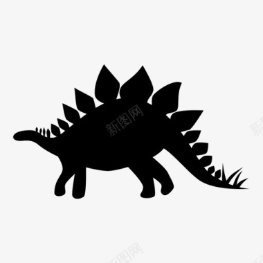 中生代剑龙动物恐龙图标图标