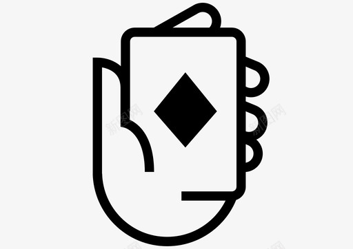 钻石扑克牌魔术师握把图标图标