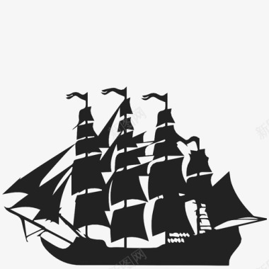 帆船船航海帆图标图标