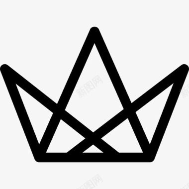三个三角形的皇冠形状皇冠图标图标