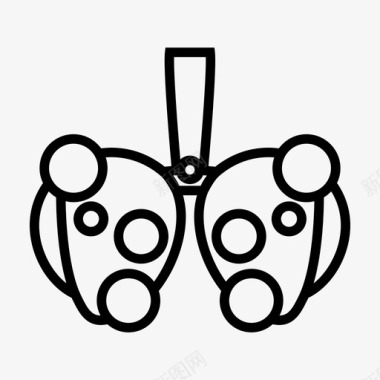 眼睛折射器机器验光师图标图标