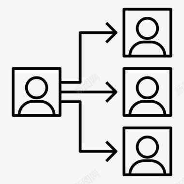 商业伙伴关系组织结构图工作职业图标图标