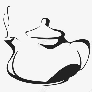 茶壶中式火锅图标图标