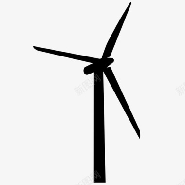 环境风力涡轮机风电场风力发电图标图标