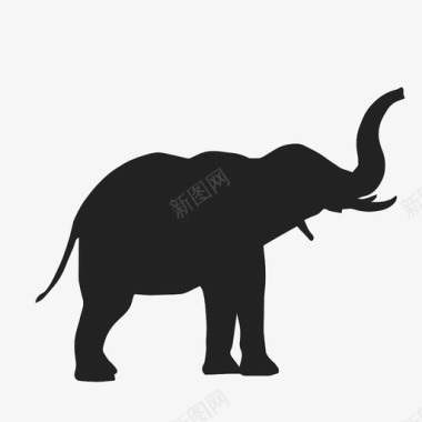 大象背影大象动物大图标图标