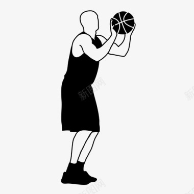 篮球投篮投篮准备投篮图标图标
