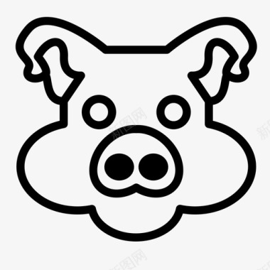 财神猪猪猪头牲畜图标图标