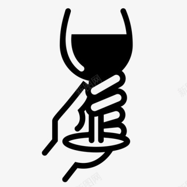 葡萄酒红酒玻璃杯图标图标