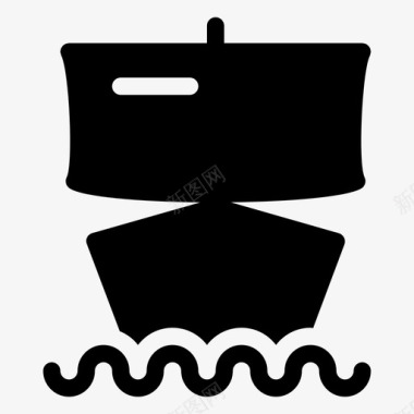 帆船形状船图标图标