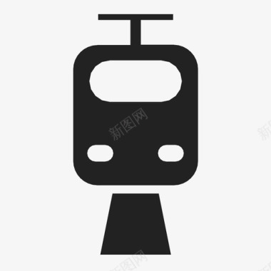 公共交通标识有轨电车公共交通乘火车图标图标