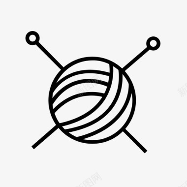 质感球针织针织针羊毛图标图标