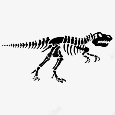 史前恐龙恐龙骨架恐龙化石图标图标