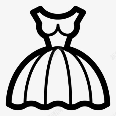 新娘新人礼服婚礼衣柜图标图标