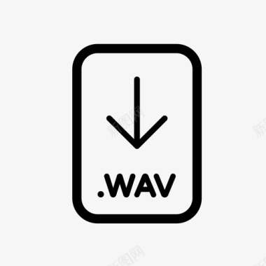 WAV扩展wav文件wav音乐音乐文件图标图标