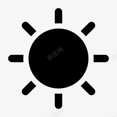 海滩旅游用品日光浴阳光晒黑图标图标