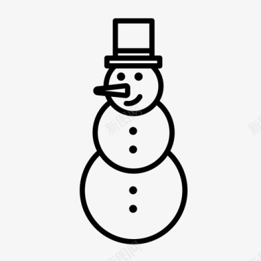冬天的雪人雪人假日快乐图标图标