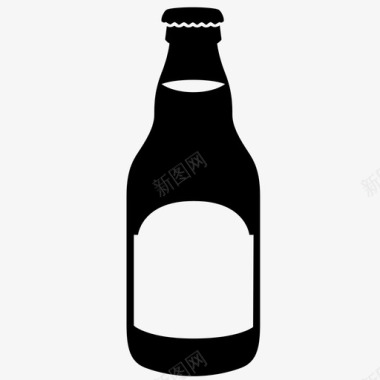 古老酒瓶啤酒瓶烈酒品脱图标图标